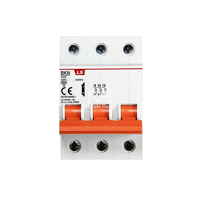 کلید مینیاتوری سه پل 10 آمپر Ls 10 کیلو آمپر سری BKN