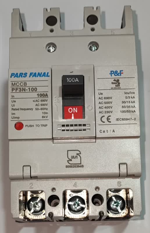 کلید اتوماتیک 100 فیکس پارس فانال با ظرفیت قطع 50