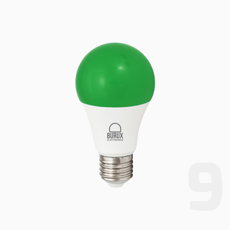 Burux 9 watt colored bulb lamp
